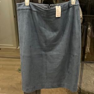 Suade Blue pencil Skirt - 10